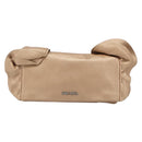 PRADA Chain Shoulder Bag Leather Gold Silver Auth 214757V-2