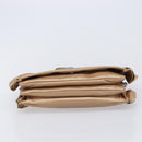 PRADA Chain Shoulder Bag Leather Gold Silver Auth 214757V-9
