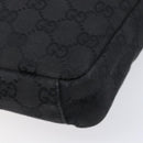 GUCCI GG Canvas Shoulder Bag Black Silver 35098 Auth 214765A-10