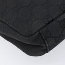 GUCCI GG Canvas Shoulder Bag Black Silver 35098 Auth 214765A-11