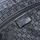 GUCCI GG Canvas Shoulder Bag Black Silver 35098 Auth 214765A-17