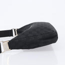 GUCCI GG Canvas Shoulder Bag Black Silver 35098 Auth 214765A-5