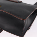 Miu Miu Madras Shoulder Bag Leather Black Gold Auth 214768A-13