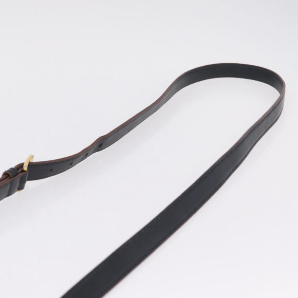 Miu Miu Madras Shoulder Bag Leather Black Gold Auth 214768A