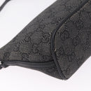 GUCCI GG Canvas Accessory Pouch Gray Silver 07198 Auth 214769A-12