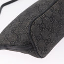 GUCCI GG Canvas Accessory Pouch Gray Silver 07198 Auth 214769A-14