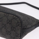 GUCCI GG Canvas Accessory Pouch Gray Silver 07198 Auth 214769A-15