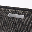 GUCCI GG Canvas Accessory Pouch Gray Silver 07198 Auth 214769A-16