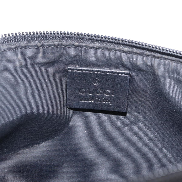 GUCCI GG Canvas Accessory Pouch Gray Silver 07198 Auth 214769A