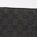 GUCCI GG Canvas Accessory Pouch Gray Silver 07198 Auth 214769A-4
