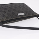 GUCCI GG Canvas Accessory Pouch Gray Silver 07198 Auth 214769A-7