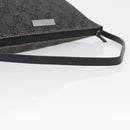 GUCCI GG Canvas Accessory Pouch Gray Silver 07198 Auth 214769A-8