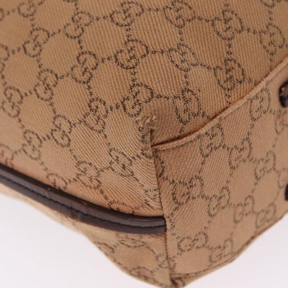 GUCCI GG Canvas Tote Bag Orange 101341 Auth 214781