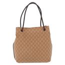 GUCCI GG Canvas Tote Bag Orange 101341 Auth 214781-2