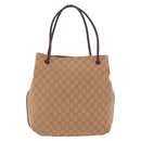 GUCCI GG Canvas Tote Bag Orange 101341 Auth 214781-3