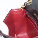CHANEL Mini Matelasse 17 Chain Bag Lamb Skin Black Gold CC Auth 214790SV-23