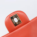 CHANEL Mini Matelasse 19 Chain Bag Lamb Skin Orange Gold CC Auth 214791SAM-20