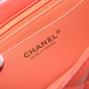 CHANEL Mini Matelasse 19 Chain Bag Lamb Skin Orange Gold CC Auth 214791SAM-22