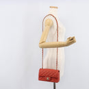 CHANEL Mini Matelasse 19 Chain Bag Lamb Skin Orange Gold CC Auth 214791SAM-31