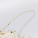 Miu Miu Matelasse Arkadi Hand Bag Leather 2way White Gold Auth 214802M-10