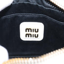 Miu Miu Matelasse Arkadi Hand Bag Leather 2way White Gold Auth 214802M-21