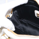 Miu Miu Matelasse Arkadi Hand Bag Leather 2way White Gold Auth 214802M-24