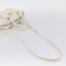 Miu Miu Matelasse Arkadi Hand Bag Leather 2way White Gold Auth 214802M-9