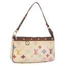 LOUIS VUITTON Monogram Multicolor Pochette Accessoires White M92649 Auth 214805-1