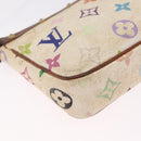LOUIS VUITTON Monogram Multicolor Pochette Accessoires White M92649 Auth 214805-15