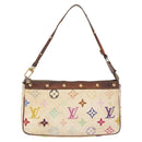 LOUIS VUITTON Monogram Multicolor Pochette Accessoires White M92649 Auth 214805-2