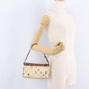 LOUIS VUITTON Monogram Multicolor Pochette Accessoires White M92649 Auth 214805-25