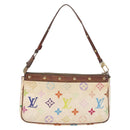 LOUIS VUITTON Monogram Multicolor Pochette Accessoires White M92649 Auth 214805-3