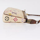 LOUIS VUITTON Monogram Multicolor Pochette Accessoires White M92649 Auth 214805-4