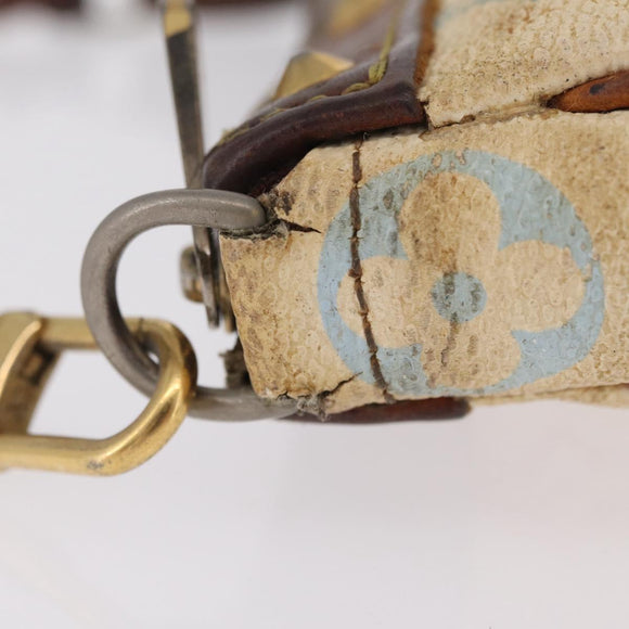 LOUIS VUITTON Monogram Multicolor Pochette Accessoires White M92649 Auth 214805