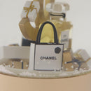 CHANEL Snow Globe Glass Clear Gold CC Auth 214807M-11