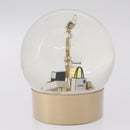 CHANEL Snow Globe Glass Clear Gold CC Auth 214807M-5