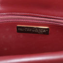 Cartier Must Line Shoulder Bag Leather Bordeaux Gold Auth 214810V-16