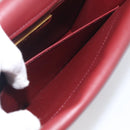 Cartier Must Line Shoulder Bag Leather Bordeaux Gold Auth 214810V-22