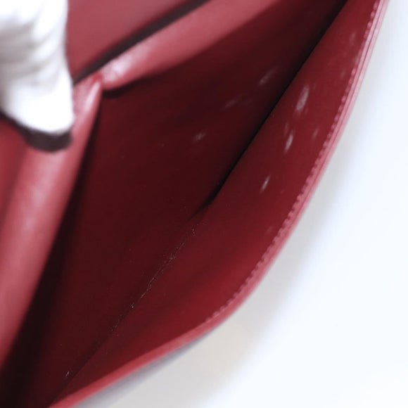 Cartier Must Line Shoulder Bag Leather Bordeaux Gold Auth 214810V