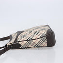 BURBERRY Nova Check Shoulder Bag Canvas Beige Silver Auth 214812A-5