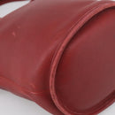 Coach Shoulder Bag Leather Red Gold Auth 214818-11