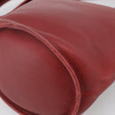 Coach Shoulder Bag Leather Red Gold Auth 214818-12