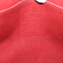 Coach Shoulder Bag Leather Red Gold Auth 214818-16
