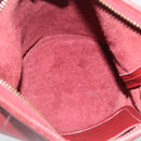 Coach Shoulder Bag Leather Red Gold Auth 214818-17