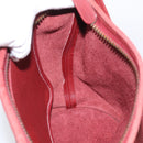Coach Shoulder Bag Leather Red Gold Auth 214818-19