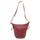 Coach Shoulder Bag Leather Red Gold Auth 214818-3