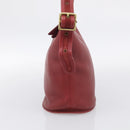 Coach Shoulder Bag Leather Red Gold Auth 214818-4