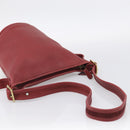 Coach Shoulder Bag Leather Red Gold Auth 214818-7
