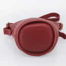 Coach Shoulder Bag Leather Red Gold Auth 214818-9