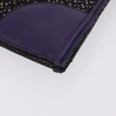 PRADA Hand Bag Leather Tweed Purple Silver Auth 214844A-11